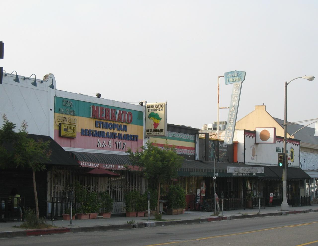 The Ethiopian community in Little Ethiopia, Los Angeles