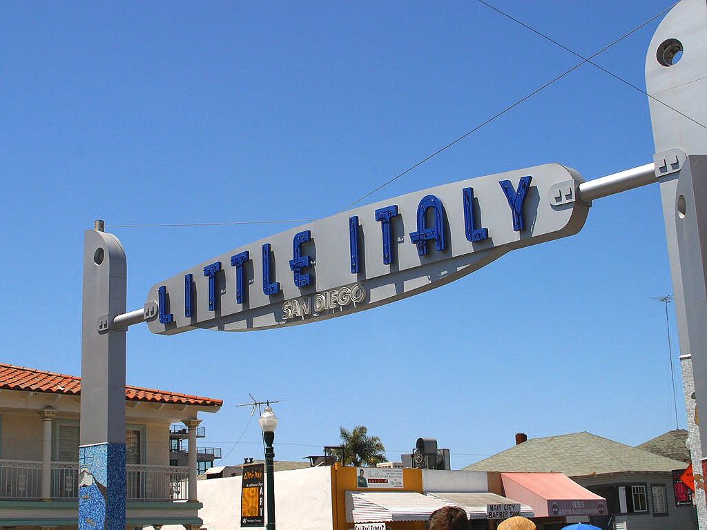 The Italian community in Little Italy, San Diego